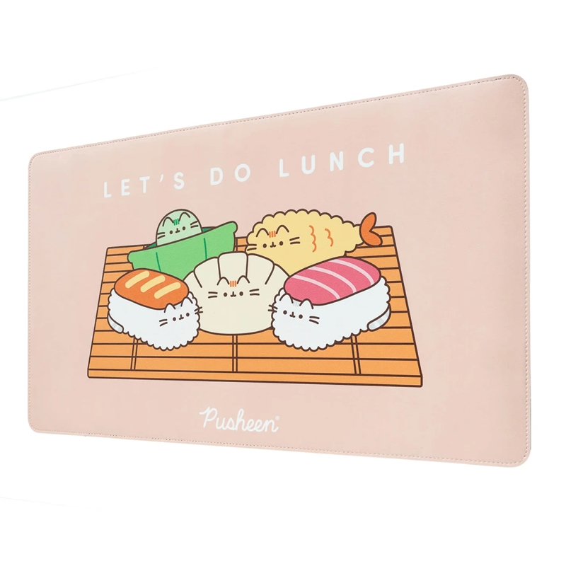 Pusheen Sushi Roll XXL PU odos žaidimų ir stalo kilimėlis, 60 × 35 cm