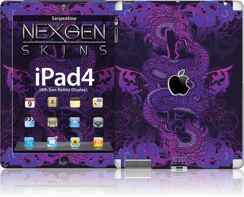 Nexgen dekoratyvinis 3D efekto lipdukas, skirtas iPad 2/3/4, „Serpentine 3D“