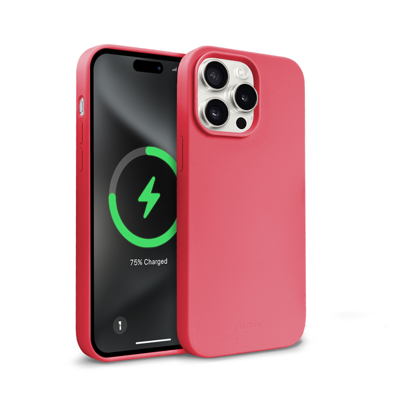 Crong Color Cover Magnetic MagSafe dėklas, skirtas iPhone 15 Pro Max, rožinis