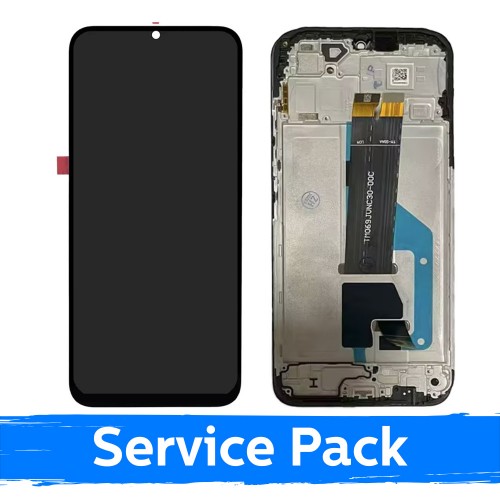 Juodas Xiaomi Redmi A7 Pro (ES versija) ekranas su rėmeliu (Service Pack)