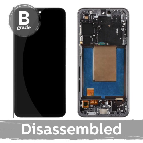 LCD Display Compatible With Samsung S721 S24 FE with Frame / Graphite (Black) / (9/10 Disassembled)