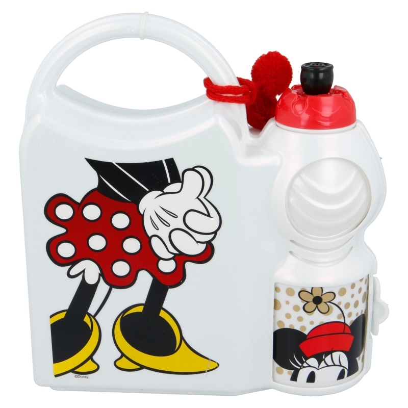 Minnie Mouse pietų dėžutės ir 400 ml gertuvės rinkinys