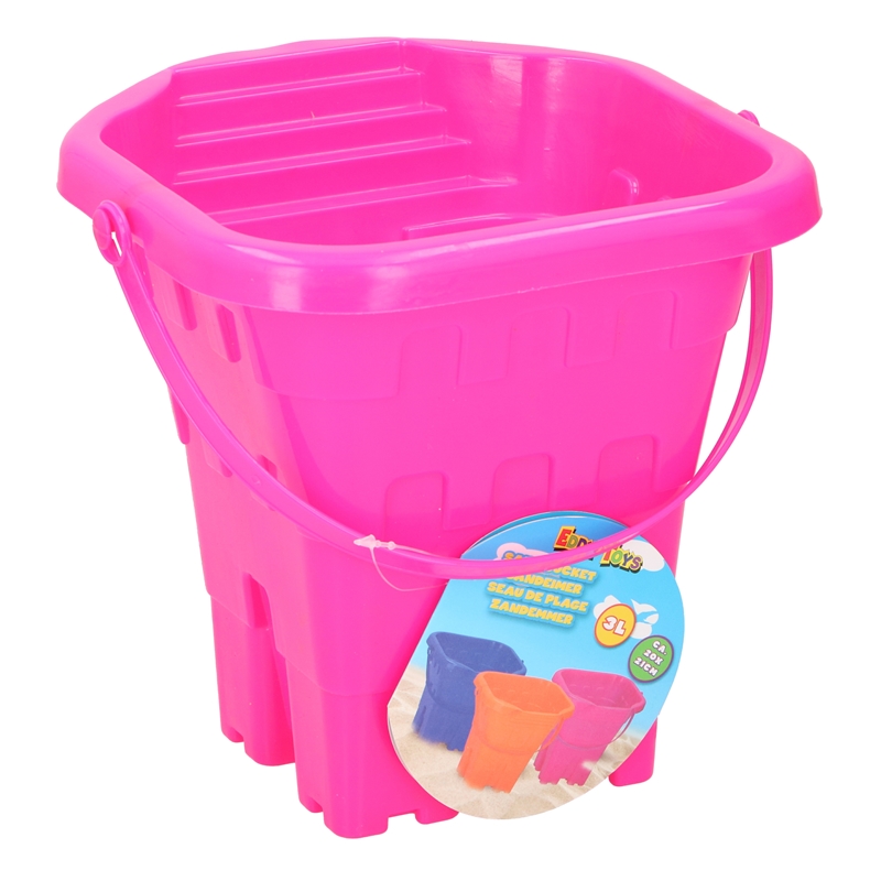 Eddy Toys pilies formos smėlio kibirėlis, 20 cm, rožinis