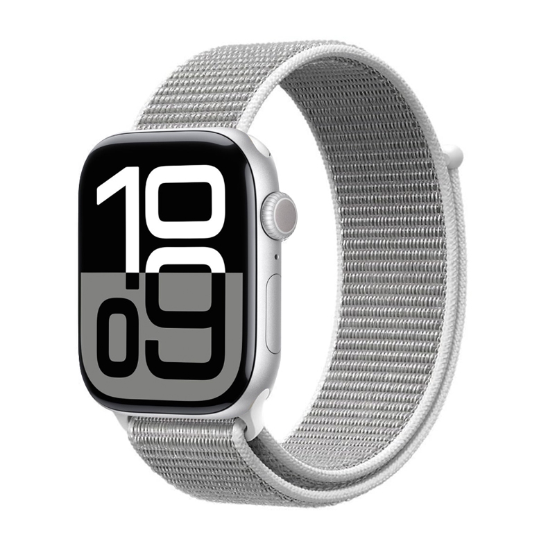 Crong Nylon sportinis Apple Watch dirželis, 38/40/41/42 mm, sidabriškai pilka