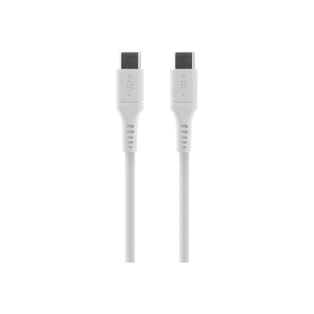 Fixed skystojo silikono laidas USB-C/USB-C, 2m, 60W FIXDLS-CC2-WH