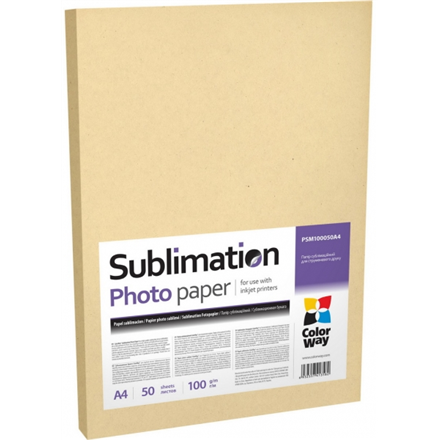 ColorWay PSM100050A4 sublimacinis fotopopierius, 50 vnt., 100 g/m², A4