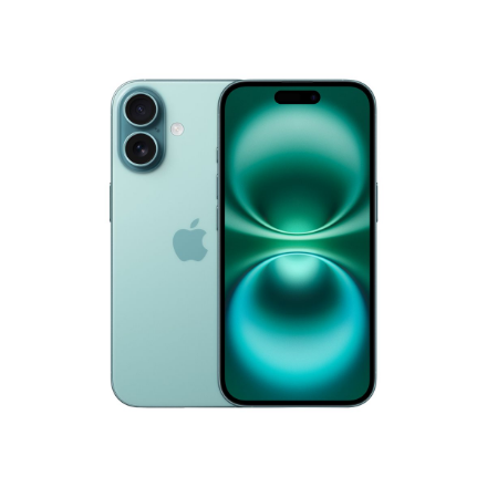 Apple iPhone 16 Teal 6.1 " Super Retina XDR display 2556 x 1179 pixels A18 Internal RAM 8 GB 128 GB Dual SIM 4G Main camera resolution 48+12 MP Secondary camera resolution 12 MP iOS 18