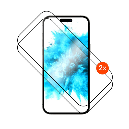 Fixed Full Cover 2.5D FIXGFADA-1602-BK – juodas grūdinto stiklo ekrano apsaugas, skirtas Apple iPhone 17 Pro