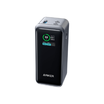 Juoda išorinė baterija Anker Prime, 200 W, 20 000 mAh