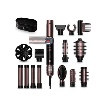 Cecotec AirGlam 14in1 Flex – 1400 W joninis 14-in-1 karšto oro plaukų formavimo šepetys, 32/35 mm cilindrai, juodos spalvos