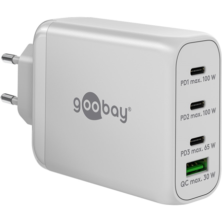Goobay 65556 – 100 W kelių USB-C jungčių PD greitasis įkroviklis