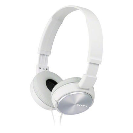 Sony MDR-ZX310AP – laidinės ant ausų dedamos ausinės su mikrofonu, baltos