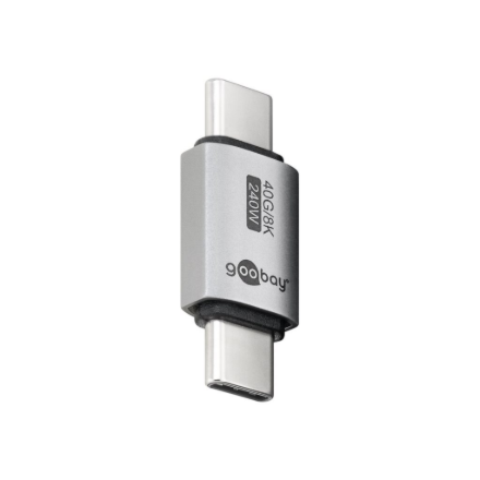 Goobay 74448 – tiesus USB-C adapteris, USB-C kištukas į USB-C kištuką, USB4
