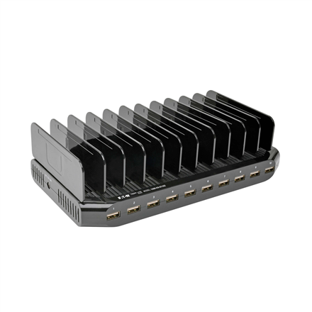 Tripp Lite U280-010-ST-CEE – 10 USB jungčių įkrovimo stotelė su reguliuojamomis pertvaromis
