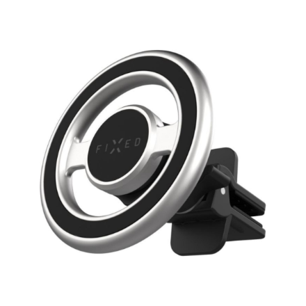 FIXED MagMount Vent FIXMMT-V-SL – magnetinis telefono laikiklis automobilio ventiliacijos grotelėms, sidabrinis