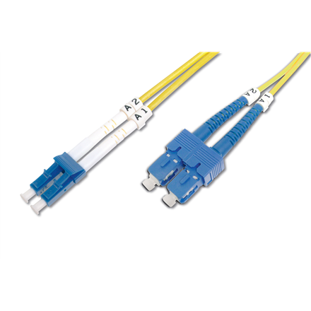 Digitus Patch Cord DK-2932-02 Cable diameter 3 mm; Cable type: I-VH 2E9/125µ; Fiber diameter: 09/125µ; Connector 1/2: LC/SM Yellow