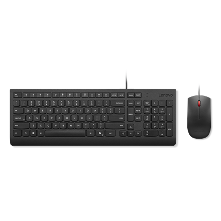Lenovo Essential Wired Combo Keyboard and Mouse Keyboard and Mouse Set Wired Mouse included Estonian Black