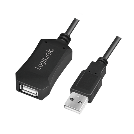 LogiLink UA0001A – 5 m aktyvusis USB 2.0 USB-A kartotuvo laidas, kištukas–lizdas