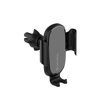 ColorWay CW-CHAW038Q-BK – 15 W wireless car charger for air vent, 360° swivel, for 4–6.5-inch phones