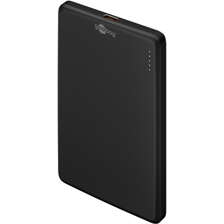 Goobay 70182 – magnetinė 5000 mAh belaidė išorinė baterija su USB-C, juoda