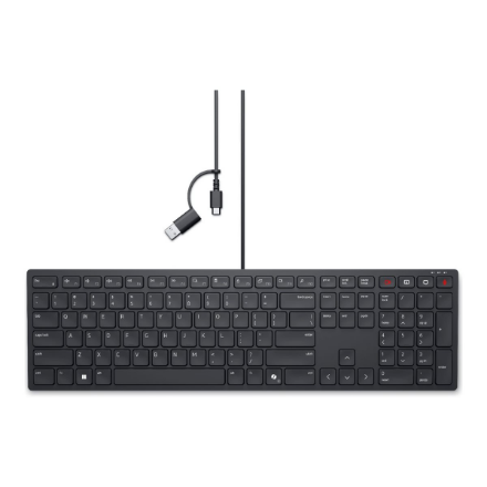 Dell Collaboration Keyboard KB525C Keyboard Wired Ukrainian (QWERTY) Black