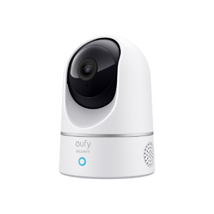 Eufy Indoor Cam 2K Pan & Tilt T8410322 – vidaus apsaugos kamera, statoma ant stalo arba tvirtinama prie lubų, H.265/H.264, SD iki 128 GB