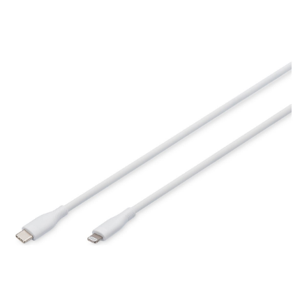 DIGITUS AK-600110-010-W – 1 m silikoninis USB-C į Lightning kabelis