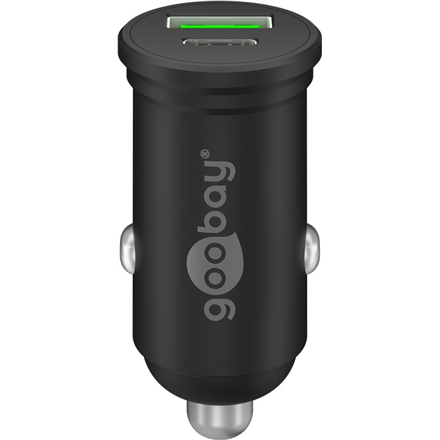 Goobay 61739 – dviejų USB jungčių greitasis automobilinis įkroviklis su USB-C PD, 45 W