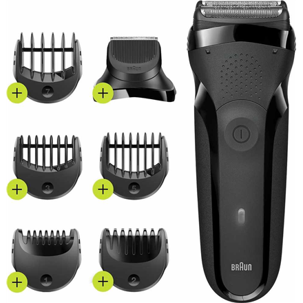 Braun Series 3 300BT – akumuliatorinė elektrinė barzdaskutė, iki 30 min., NiMH, juodas
