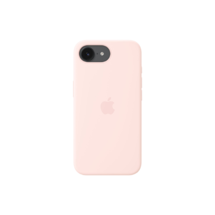 Apple MHWJ4ZM/A silikoninis dėklas su MagSafe, skirtas iPhone 17e, švelniai rožinis