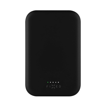 FIXED MagZen 2 FIXZENM2-10-BK – 10000 mAh belaidė MagSafe išorinė baterija, USB-C 5 V/2 A, 9 V/2.22 A, 12 V/1.67 A, iki 20 W, juoda