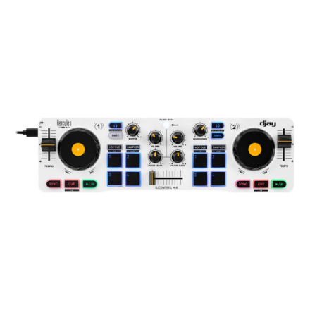 Hercules DJControl Mix – Bluetooth USB DJ valdiklis su garsiakalbiais