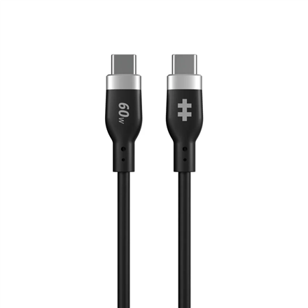 Hyper HyperJuice HJ4011BKGL – 1.5 m 60 W silikoninis USB-C–USB-C įkrovimo laidas, juodas