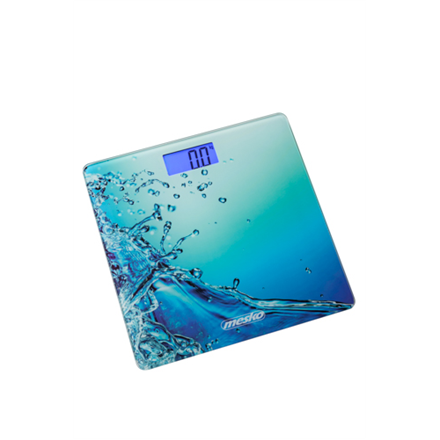 Mesko MS 8156 – digital bathroom scale, up to 150 kg, 100 g accuracy, blue
