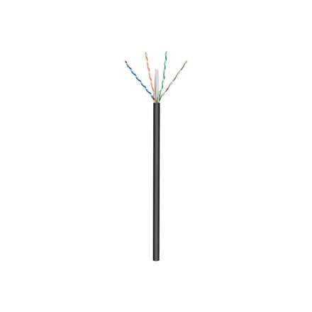 Goobay lauko tinklo kabelis, CAT 6 U/UTP AWG 24/1, kabelio ilgis: 100 m, juodas