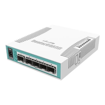 MikroTik Cloud Router Switch CRS106-1C-5S Web Management Desktop SFP ports quantity 5 12 month(s)