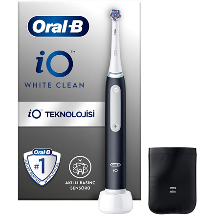 Oral-B Electric Toothbrush iO White Clean Rechargeable For adults Number of brush heads included 1 Number of teeth brushing modes 2 Black/White