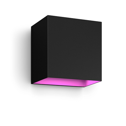 Philips Hue WCA Resonate Outdoor Downward Wall Lantern, Black 8 W 2000-6500 Hue White Colour Ambiance