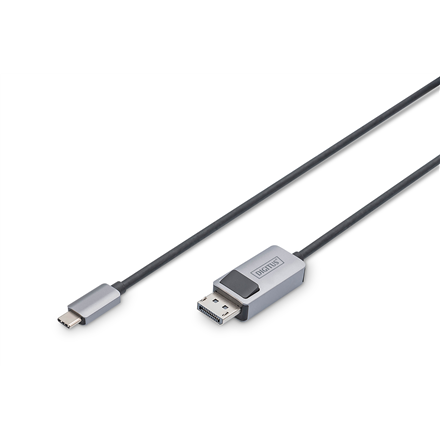 DIGITUS DB-300334-010-S – dvikryptis USB-C į DisplayPort adapterio kabelis