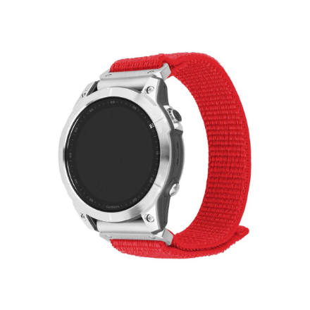 FIXED Sporty FIXNST2-QF22MM-RD – nailoninis laikrodžio dirželis, Garmin QuickFit 22 mm, Garmin watches, 160–210 mm, raudonas