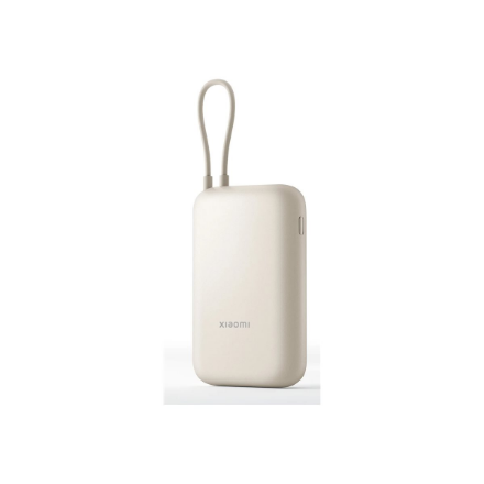 Smėlio spalvos 22,5 W išorinė baterija „Xiaomi Power Bank 10000 mAh“ su integruotu USB-C kabeliu (BHR9072GL)