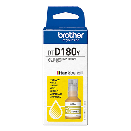 Brother BTD180Y – rašalo buteliukas, geltonas
