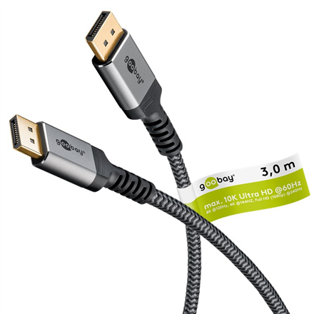 Goobay 75681 – vaizdo laidas, DisplayPort–DisplayPort, DisplayPort 2.0/2.1, 54 Gbit/s