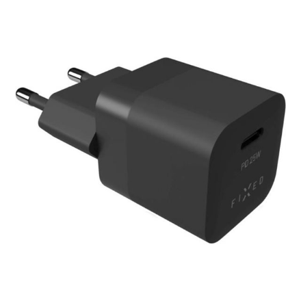 FIXED Mini FIXC25M-C-BK – USB-C kelioninis įkroviklis, 25 W, juodas