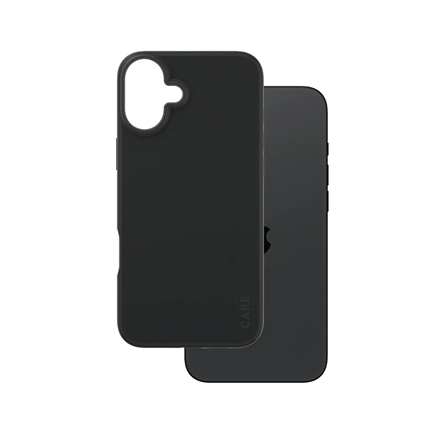 CARE by PanzerGlass Fashion – perdirbto plastiko galinis dėklas Apple iPhone 16 Plus, juodas