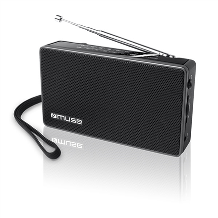 Muse M-030R 2 diapazonų nešiojamasis radijas, juodas