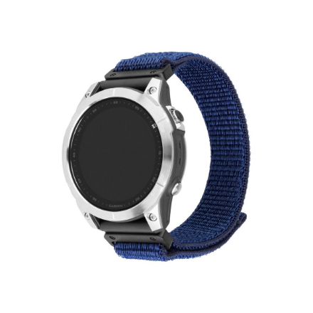 Fixed Sporty nailoninis dirželis, skirtas Garmin QuickFit 22 mm, 160–210 mm, tamsiai mėlynas