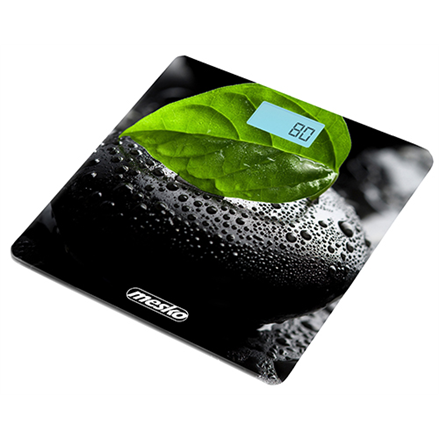 Mesko MS 8149 – digital bathroom scale, up to 150 kg, 100 g accuracy, black/green
