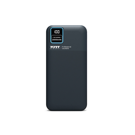 Port Connect 907002 – USB-C išorinė baterija, 20000 mAh, mėlyna