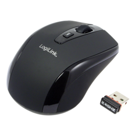 Logilink Maus optisch Funk 2.4 GHz wireless 2.4GH wireless mini mouse with autolink Black